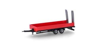 Herpa 076913-002 - H0 - Tieflade-Tandem-Anhänger - rot